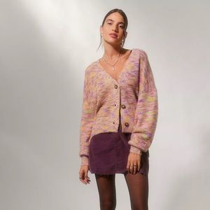 Urban Outfitters Thea Fuzzy Cardigan